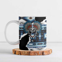 Native American Chief Skull With Axe Ceramic Mug - Wonder Print Shop