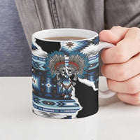 Native American Chief Skull With Axe Ceramic Mug - Wonder Print Shop