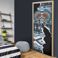 Native American Chief Skull With Axe Door Cover - Wonder Print Shop