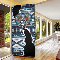 Native American Chief Skull With Axe Door Cover - Wonder Print Shop