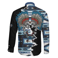 Native American Chief Skull With Axe Family Matching Mermaid Dress and Hawaiian Shirt - Wonder Print Shop