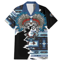 Native American Chief Skull With Axe Family Matching Summer Maxi Dress and Hawaiian Shirt - Wonder Print Shop