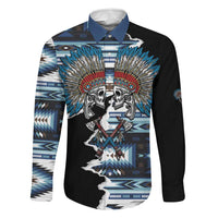 Native American Chief Skull With Axe Family Matching Tank Maxi Dress and Hawaiian Shirt - Wonder Print Shop