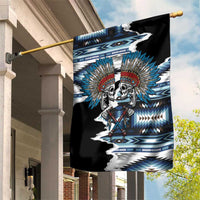 Native American Chief Skull With Axe Garden Flag - Wonder Print Shop