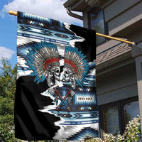 Native American Chief Skull With Axe Garden Flag - Wonder Print Shop