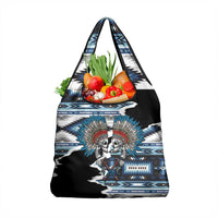 Native American Chief Skull With Axe Grocery Bag - Wonder Print Shop