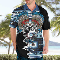 Native American Chief Skull With Axe Hawaiian Shirt - Wonder Print Shop