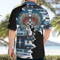 Native American Chief Skull With Axe Hawaiian Shirt - Wonder Print Shop