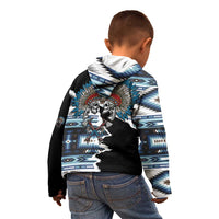 Native American Chief Skull With Axe Kid Hoodie - Wonder Print Shop
