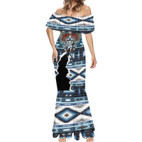 Native American Chief Skull With Axe Mermaid Dress - Wonder Print Shop