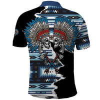 Native American Chief Skull With Axe Polo Shirt - Wonder Print Shop