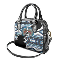 Native American Chief Skull With Axe Shoulder Handbag - Wonder Print Shop