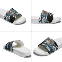 Native American Chief Skull With Axe Slide Sandals - Wonder Print Shop