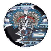 Native American Chief Skull With Axe Spare Tire Cover - Wonder Print Shop