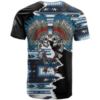 Native American Chief Skull With Axe T Shirt - Wonder Print Shop