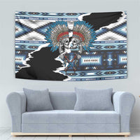 Native American Chief Skull With Axe Tapestry - Wonder Print Shop