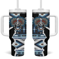 Native American Chief Skull With Axe Tumbler With Handle - Wonder Print Shop