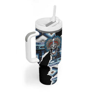Native American Chief Skull With Axe Tumbler With Handle - Wonder Print Shop