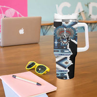Native American Chief Skull With Axe Tumbler With Handle - Wonder Print Shop