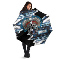 Native American Chief Skull With Axe Umbrella - Wonder Print Shop