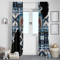 Native American Chief Skull With Axe Window Curtain - Wonder Print Shop