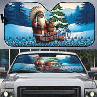 Native American Santa Claus Auto Sun Shade Merry Christmas - Wonder Print Shop