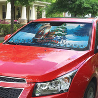 Native American Santa Claus Auto Sun Shade Merry Christmas - Wonder Print Shop