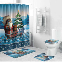 Native American Santa Claus Bathroom Set Merry Christmas - Wonder Print Shop