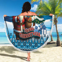 Native American Santa Claus Beach Blanket Merry Christmas - Wonder Print Shop