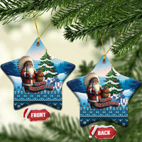 Native American Santa Claus Ceramic Ornament Merry Christmas 2025 - Wonder Print Shop
