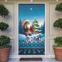 Personalized Native American Santa Claus Door Cover Merry Christmas - Wonder Print Shop