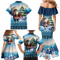 Personalized Native American Santa Claus Family Matching Mermaid Dress and Hawaiian Shirt Merry Christmas - Wonder Print Shop