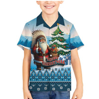 Personalized Native American Santa Claus Family Matching Mermaid Dress and Hawaiian Shirt Merry Christmas - Wonder Print Shop