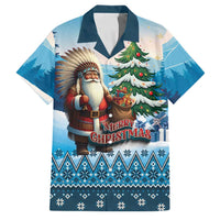 Personalized Native American Santa Claus Family Matching Off Shoulder Maxi Dress and Hawaiian Shirt Merry Christmas - Wonder Print Shop