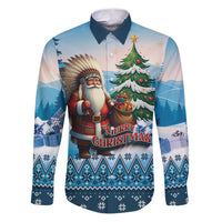 Personalized Native American Santa Claus Family Matching Puletasi and Hawaiian Shirt Merry Christmas - Wonder Print Shop