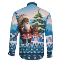 Personalized Native American Santa Claus Family Matching Puletasi and Hawaiian Shirt Merry Christmas - Wonder Print Shop