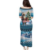 Personalized Native American Santa Claus Family Matching Puletasi and Hawaiian Shirt Merry Christmas - Wonder Print Shop