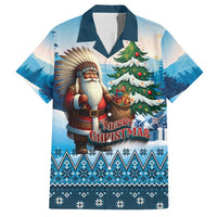 Personalized Native American Santa Claus Family Matching Short Sleeve Bodycon Dress and Hawaiian Shirt Merry Christmas - Wonder Print Shop