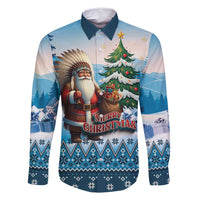 Personalized Native American Santa Claus Family Matching Summer Maxi Dress and Hawaiian Shirt Merry Christmas - Wonder Print Shop