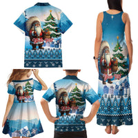 Personalized Native American Santa Claus Family Matching Tank Maxi Dress and Hawaiian Shirt Merry Christmas - Wonder Print Shop