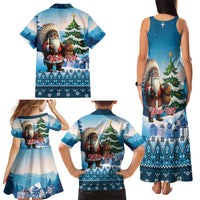Personalized Native American Santa Claus Family Matching Tank Maxi Dress and Hawaiian Shirt Merry Christmas - Wonder Print Shop