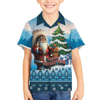 Personalized Native American Santa Claus Family Matching Tank Maxi Dress and Hawaiian Shirt Merry Christmas - Wonder Print Shop