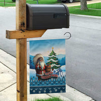 Native American Santa Claus Garden Flag Merry Christmas - Wonder Print Shop