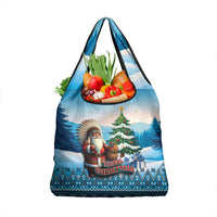 Native American Santa Claus Grocery Bag Merry Christmas - Wonder Print Shop