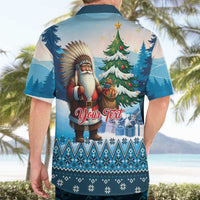 Personalized Native American Santa Claus Hawaiian Shirt Merry Christmas - Wonder Print Shop