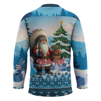 Personalized Native American Santa Claus Hockey Jersey Merry Christmas - Wonder Print Shop