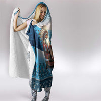 Native American Santa Claus Hooded Blanket Merry Christmas - Wonder Print Shop