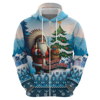 Personalized Native American Santa Claus Hoodie Merry Christmas - Wonder Print Shop