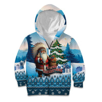 Personalized Native American Santa Claus Kid Hoodie Merry Christmas - Wonder Print Shop