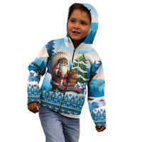 Personalized Native American Santa Claus Kid Hoodie Merry Christmas - Wonder Print Shop